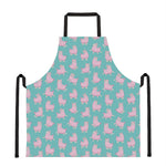 Cute Pink Llama Pattern Print Apron