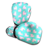 Cute Pink Llama Pattern Print Boxing Gloves