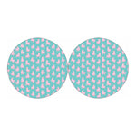 Cute Pink Llama Pattern Print Car Coasters