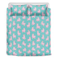 Cute Pink Llama Pattern Print Duvet Cover Bedding Set