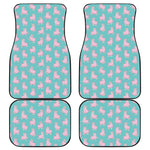 Cute Pink Llama Pattern Print Front and Back Car Floor Mats