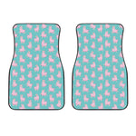 Cute Pink Llama Pattern Print Front Car Floor Mats