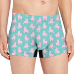 Cute Pink Llama Pattern Print Men's Boxer Briefs