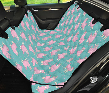 Cute Pink Llama Pattern Print Pet Car Back Seat Cover