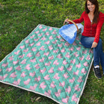 Cute Pink Llama Pattern Print Quilt