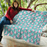 Cute Pink Llama Pattern Print Quilt