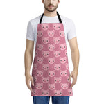 Cute Pink Pig Pattern Print Apron