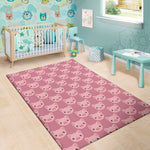 Cute Pink Pig Pattern Print Area Rug