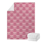 Cute Pink Pig Pattern Print Blanket