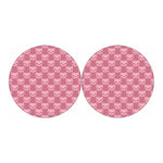 Cute Pink Pig Pattern Print Car Coasters