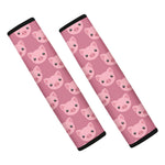 Cute Pink Pig Pattern Print Car Seat Belt Covers