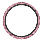 Cute Pink Pig Pattern Print Car Steering Wheel Cover