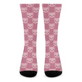 Cute Pink Pig Pattern Print Crew Socks