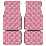 Cute Pink Pig Pattern Print Front and Back Car Floor Mats
