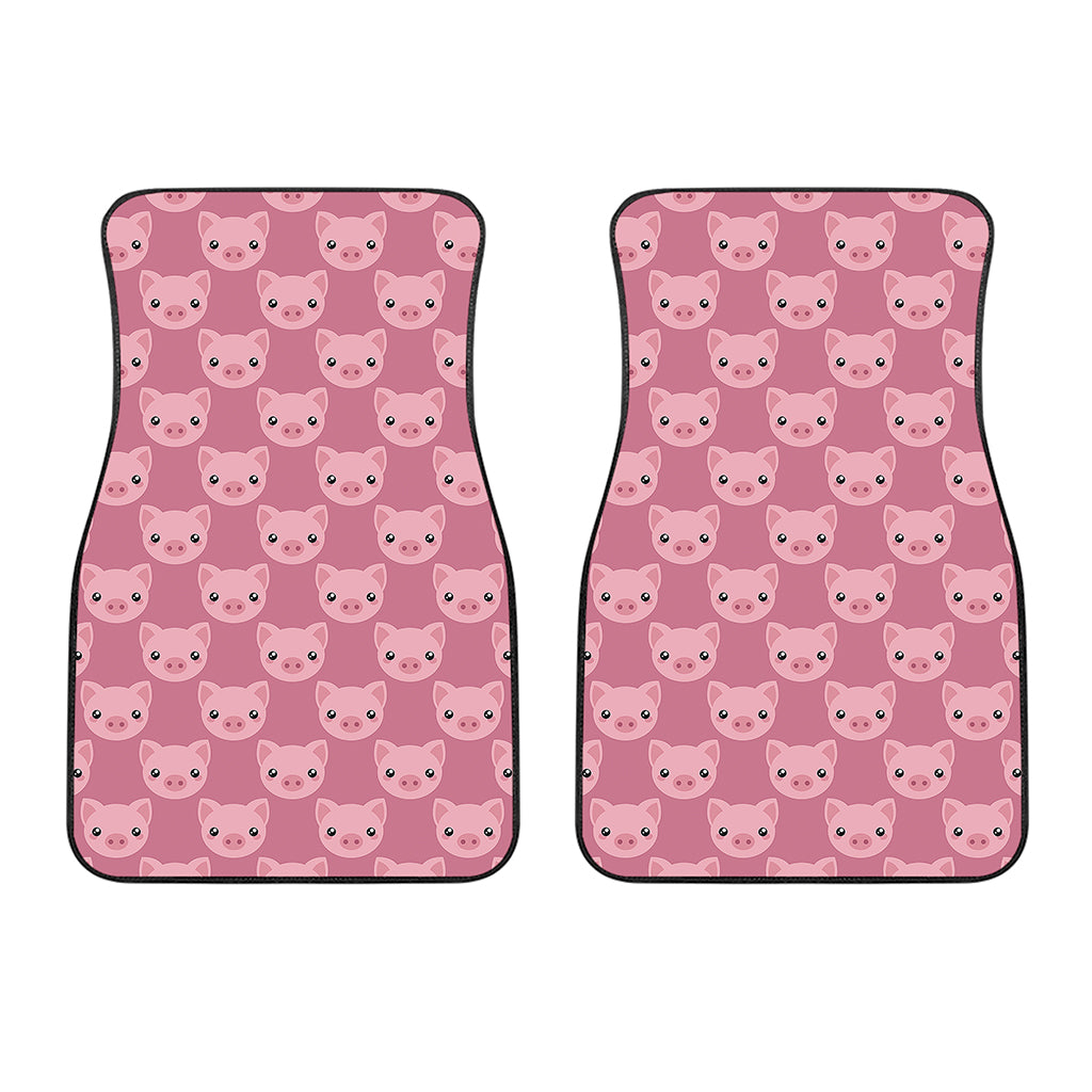 Cute Pink Pig Pattern Print Front Car Floor Mats