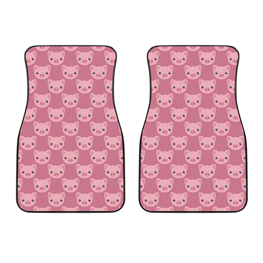 Cute Pink Pig Pattern Print Front Car Floor Mats