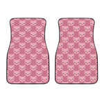 Cute Pink Pig Pattern Print Front Car Floor Mats