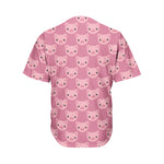 Cute Pink Pig Pattern Print Men's Baseball Jersey