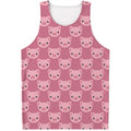 Cute Pink Pig Pattern Print Men's Tank Top