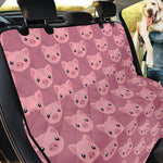 Cute Pink Pig Pattern Print Pet Car Back Seat Cover