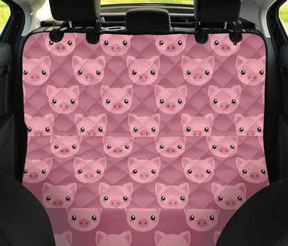 Cute Pink Pig Pattern Print Pet Car Back Seat Cover