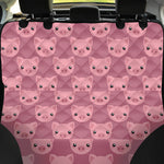 Cute Pink Pig Pattern Print Pet Car Back Seat Cover