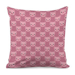 Cute Pink Pig Pattern Print Pillow Cover