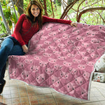 Cute Pink Pig Pattern Print Quilt