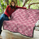 Cute Pink Pig Pattern Print Quilt