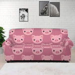 Cute Pink Pig Pattern Print Sofa Cover