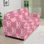 Cute Pink Pig Pattern Print Sofa Cover