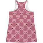 Cute Pink Pig Pattern Print Women's Racerback Tank Top