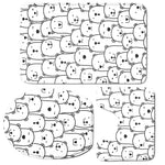 Cute Polar Bear Pattern Print 3 Piece Bath Mat Set