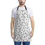 Cute Polar Bear Pattern Print Apron