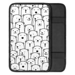 Cute Polar Bear Pattern Print Car Center Console Cover