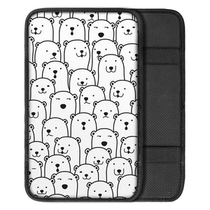 Cute Polar Bear Pattern Print Car Center Console Cover