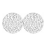 Cute Polar Bear Pattern Print Car Coasters