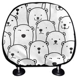 Cute Polar Bear Pattern Print Car Headrest Covers
