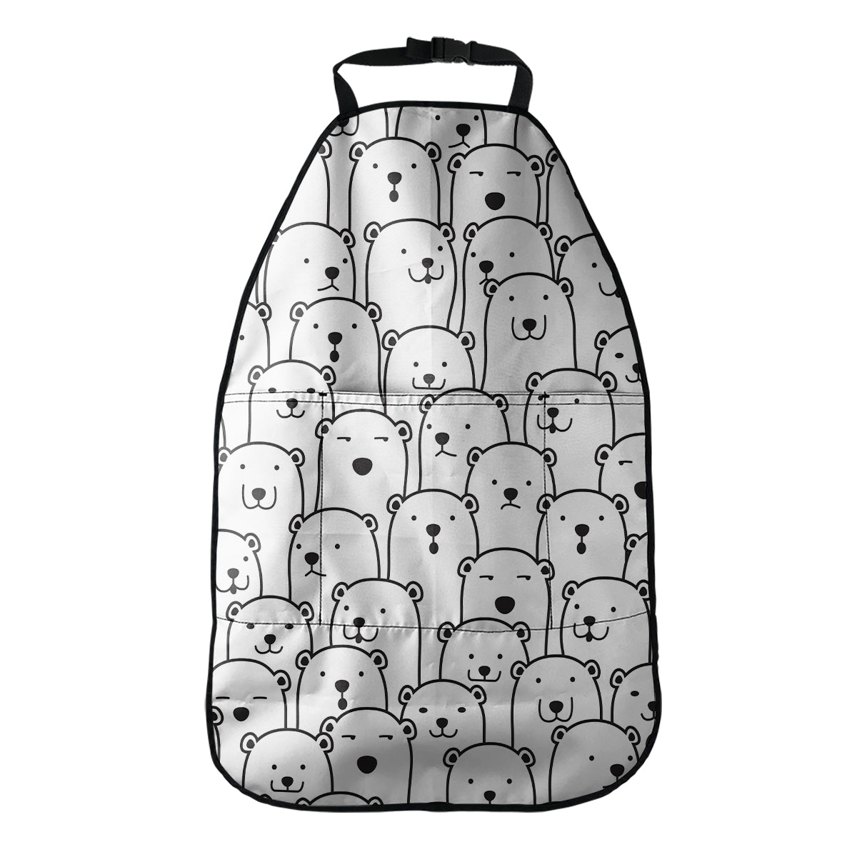 Cute Polar Bear Pattern Print Car Seat Organizers