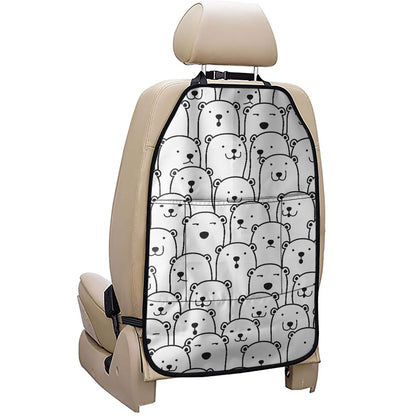 Cute Polar Bear Pattern Print Car Seat Organizers
