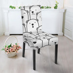 Cute Polar Bear Pattern Print Dining Chair Slipcover