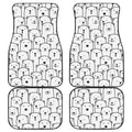 Cute Polar Bear Pattern Print Front and Back Car Floor Mats