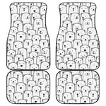 Cute Polar Bear Pattern Print Front and Back Car Floor Mats