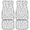 Cute Polar Bear Pattern Print Front and Back Car Floor Mats