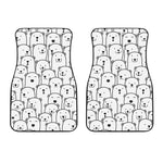 Cute Polar Bear Pattern Print Front Car Floor Mats