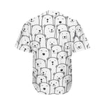 Cute Polar Bear Pattern Print Men's Baseball Jersey