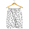 Cute Polar Bear Pattern Print Men's Shorts