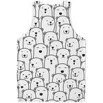 Cute Polar Bear Pattern Print Men's Tank Top