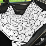 Cute Polar Bear Pattern Print Pet Car Back Seat Cover