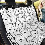 Cute Polar Bear Pattern Print Pet Car Back Seat Cover